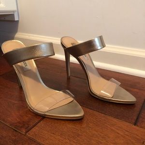Gold & clear Steve Madden heel